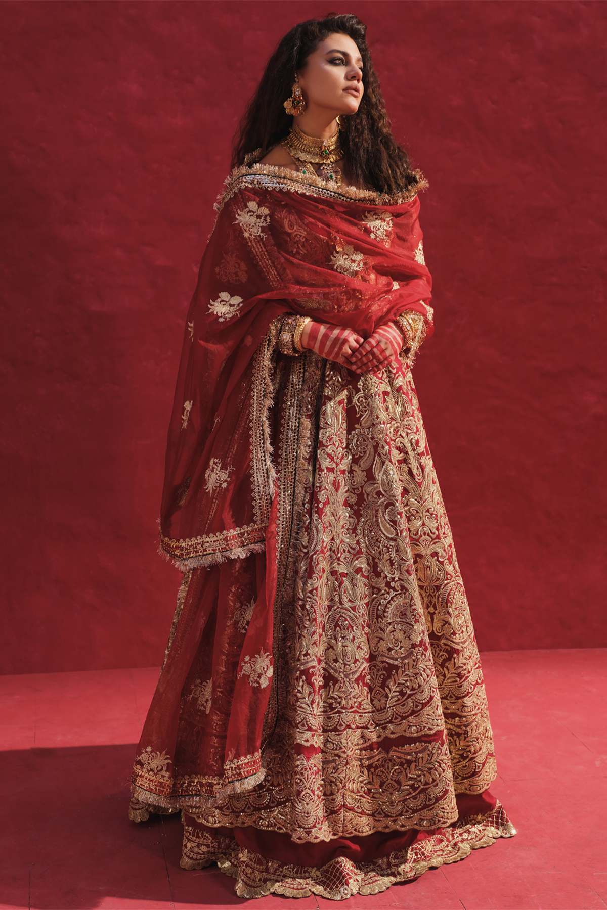 Erum Khan | Laal Rang | NOOR JAHAN - Pakistani Designer Dress - by Erum Khan | Type: Bridal - 100% Original at Saira Sultan