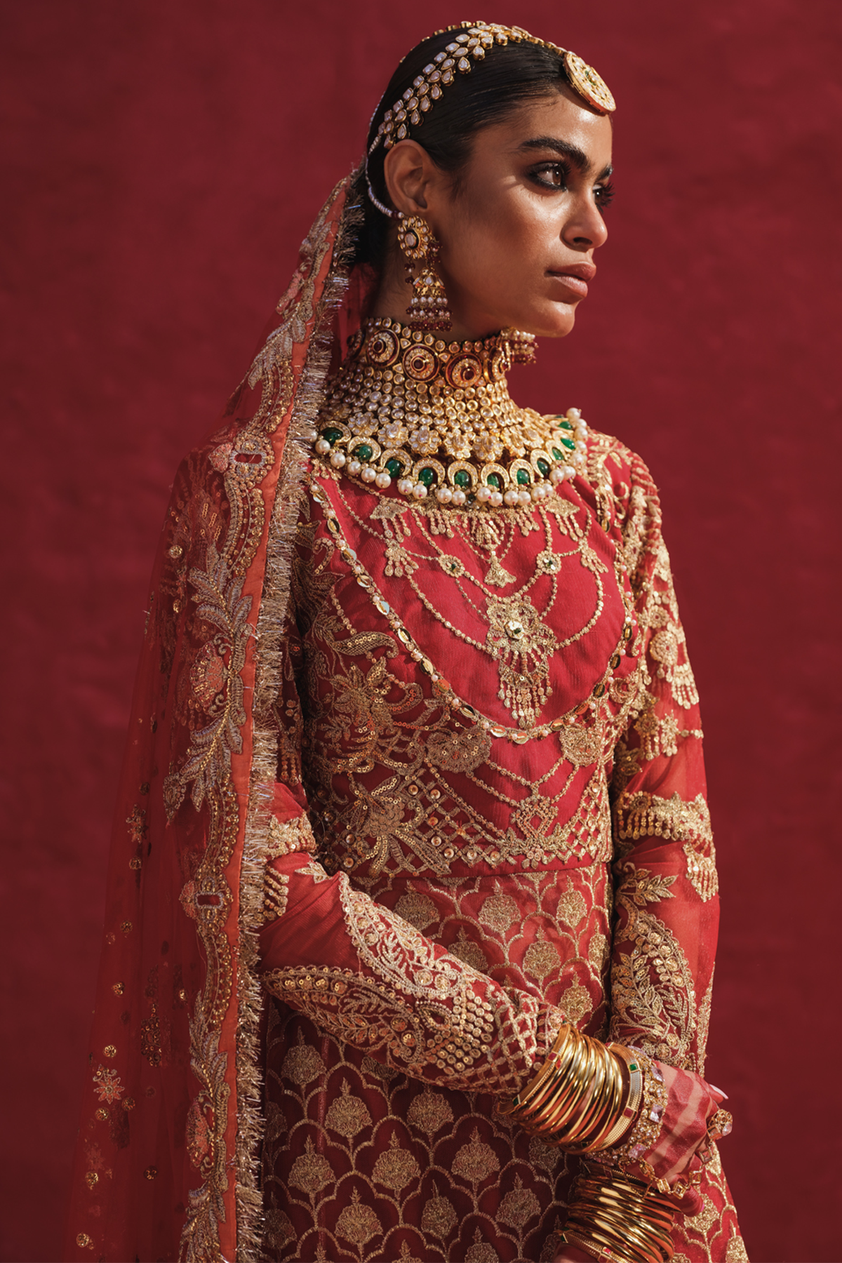 Erum Khan | Laal Rang | DEEBA - Pakistani Designer Dress - by Erum Khan | Type: Bridal - 100% Original at Saira Sultan