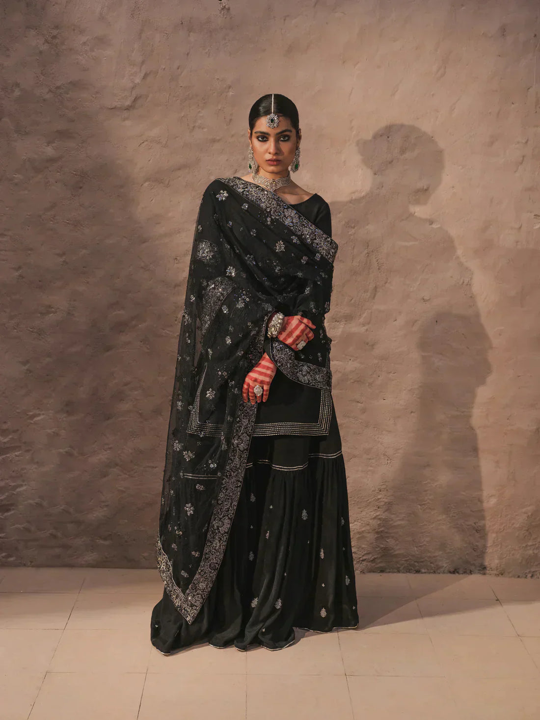Erum Khan | Shab Siyah 23 | Aaina - Pakistani Designer Dress - by Erum Khan | Type: Formal - 100% Original at Saira Sultan
