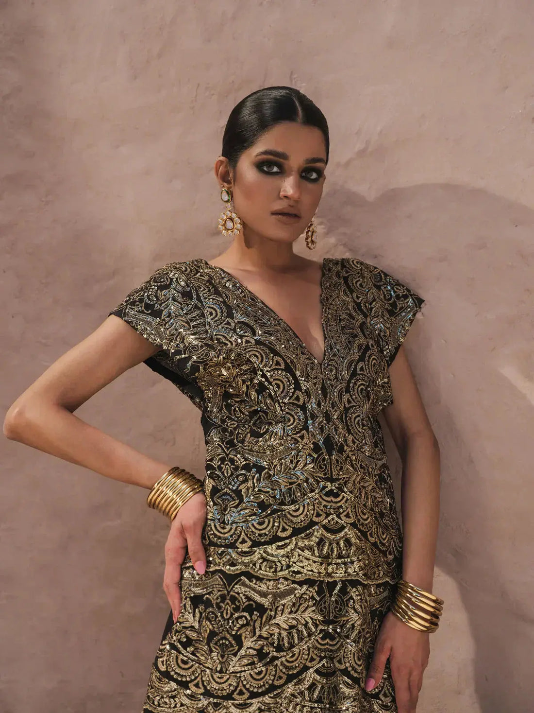 Erum Khan | Shab Siyah 23 | Seraab - Pakistani Designer Dress - by Erum Khan | Type: Formal - 100% Original at Saira Sultan