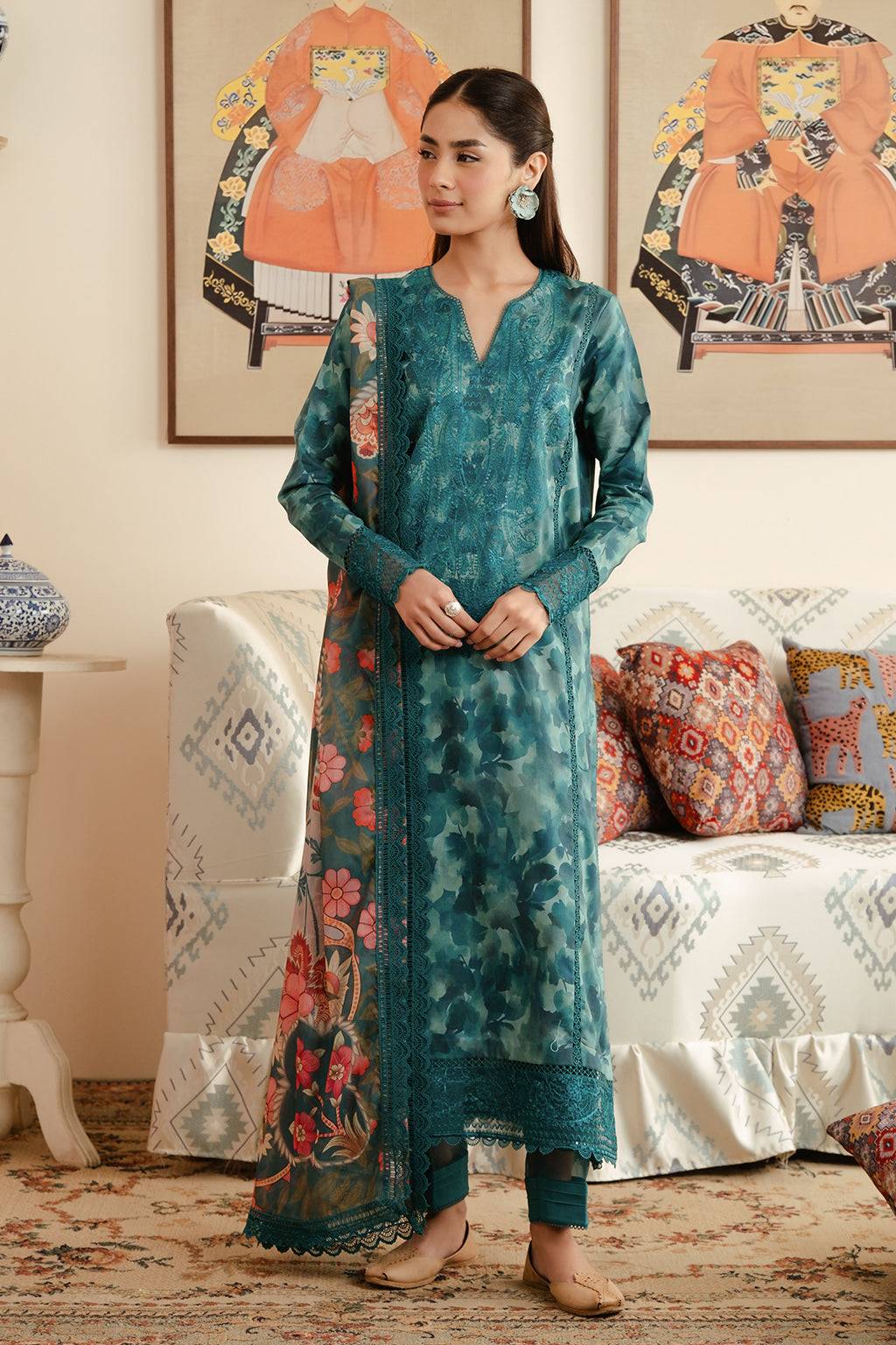 Afrozeh | Malina Lawn Collection| Ceila - Pakistani Designer Dress - by Afrozeh | Type: Luxury - 100% Original at Saira Sultan