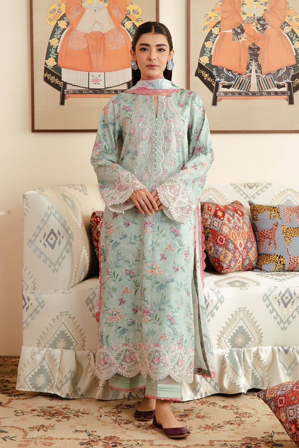 Afrozeh | Malina Lawn Collection| Aruna - Pakistani Designer Dress - by Afrozeh | Type: Luxury - 100% Original at Saira Sultan