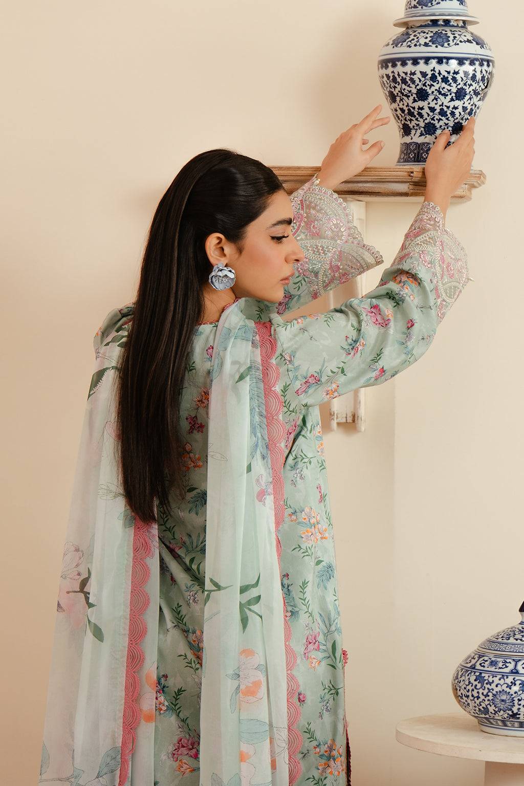 Afrozeh | Malina Lawn Collection| Aruna - Pakistani Designer Dress - by Afrozeh | Type: Luxury - 100% Original at Saira Sultan