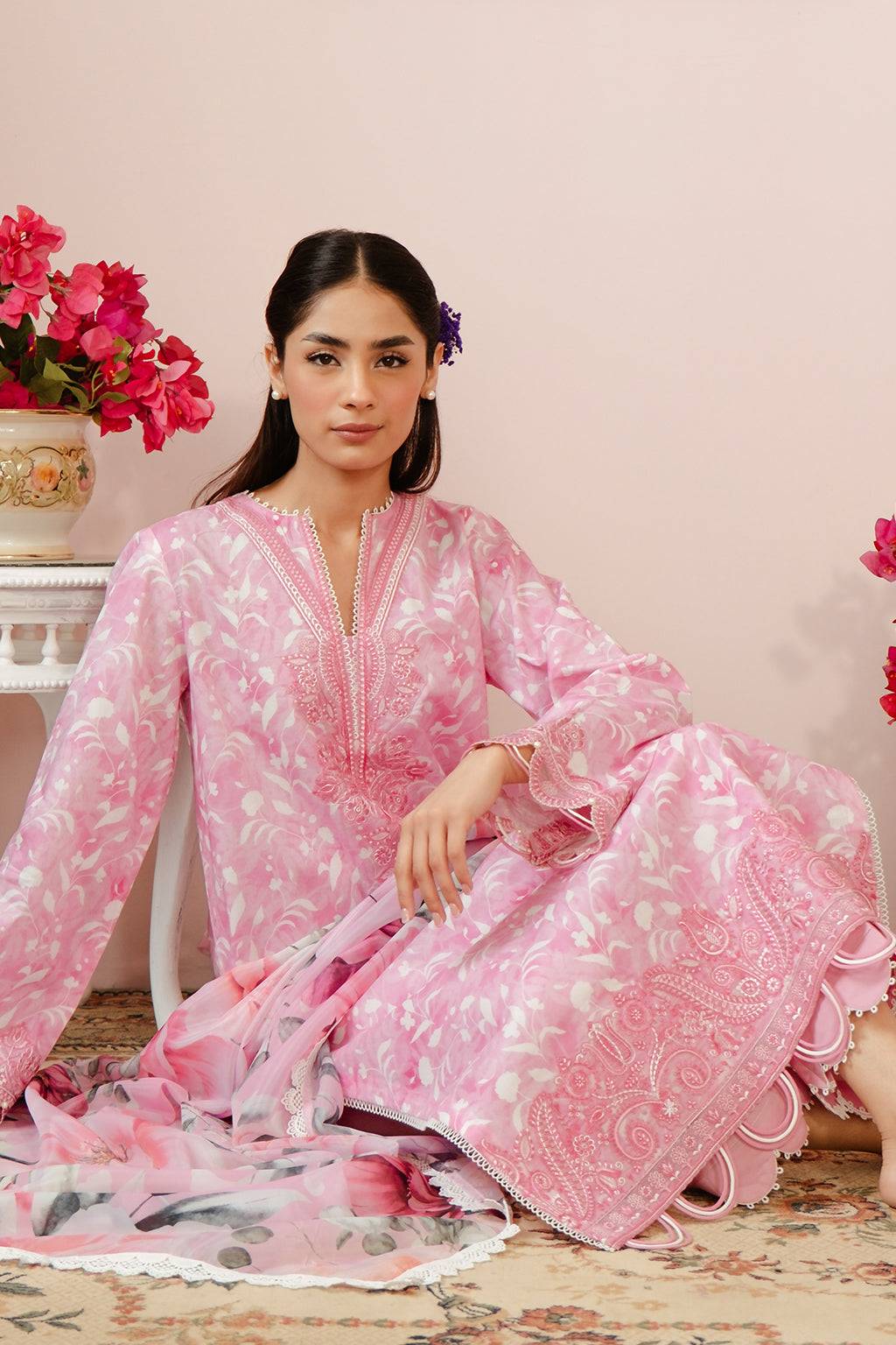 Afrozeh | Malina Lawn Collection| Ezra - Pakistani Designer Dress - by Afrozeh | Type: Luxury - 100% Original at Saira Sultan