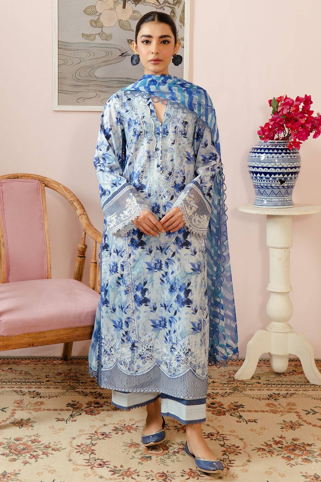 Afrozeh | Malina Lawn Collection| Merial - Pakistani Designer Dress - by Afrozeh | Type: Luxury - 100% Original at Saira Sultan