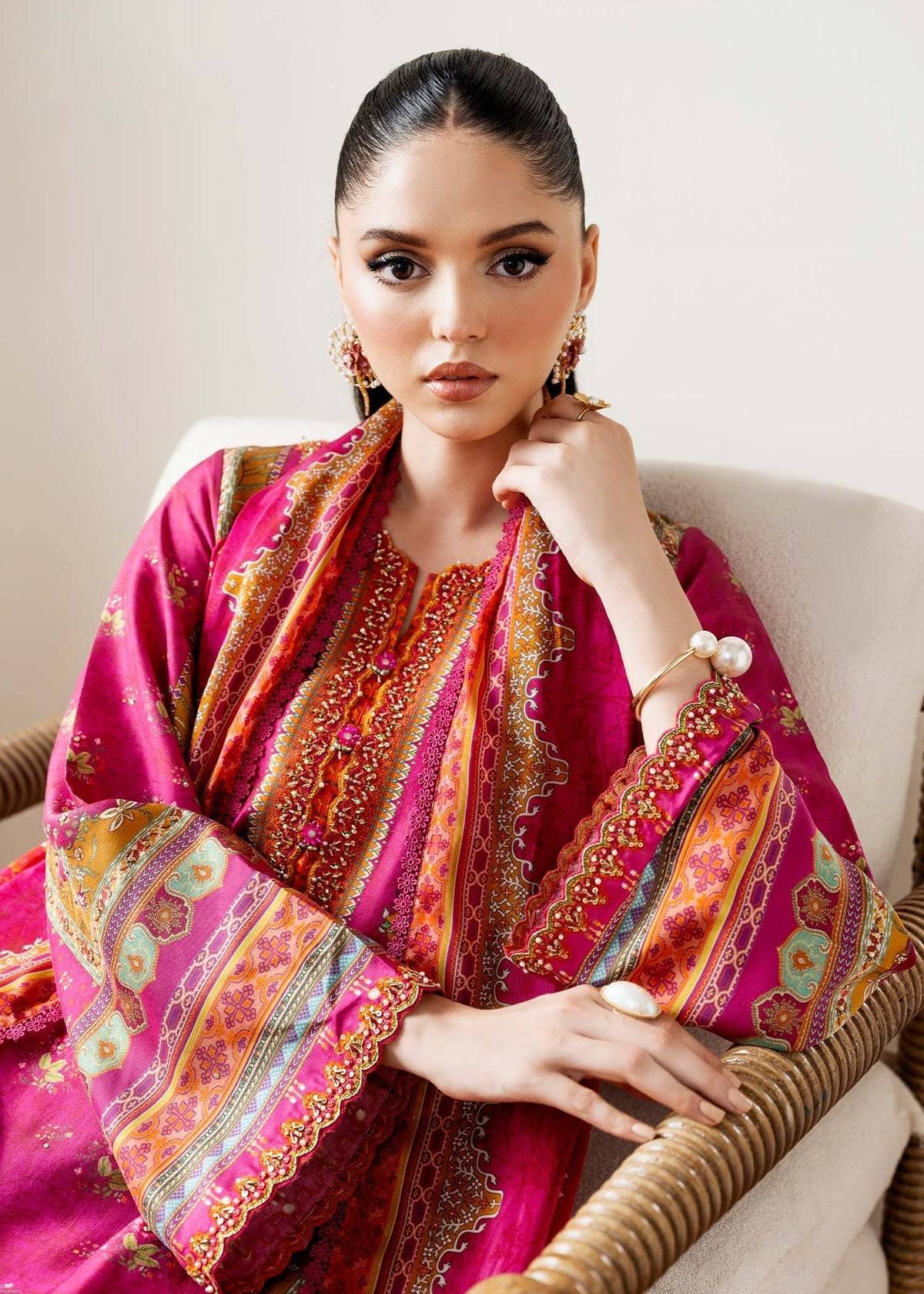 Kanwal Malik | Rosalia Silk Eid 25 | Sylvie - Pakistani Designer Dress - by Kanwal Malik | Type: Ladies Clothes - 100% Original at Saira Sultan