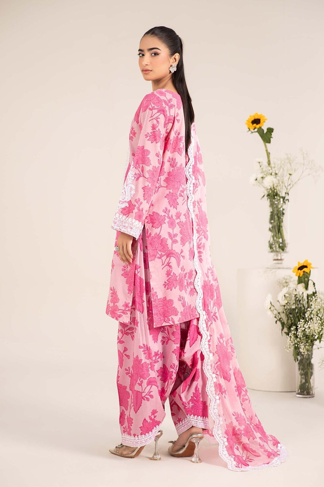 Maria B | Casual Pret 25 | DW-EF25-124 XS Rose Pink Lawn