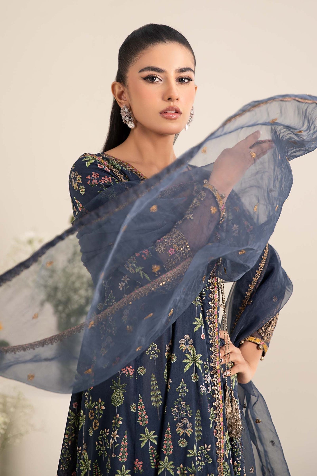Maria B | Casual Pret 25 | DW-EF25-26 L Navy Blue Lawn