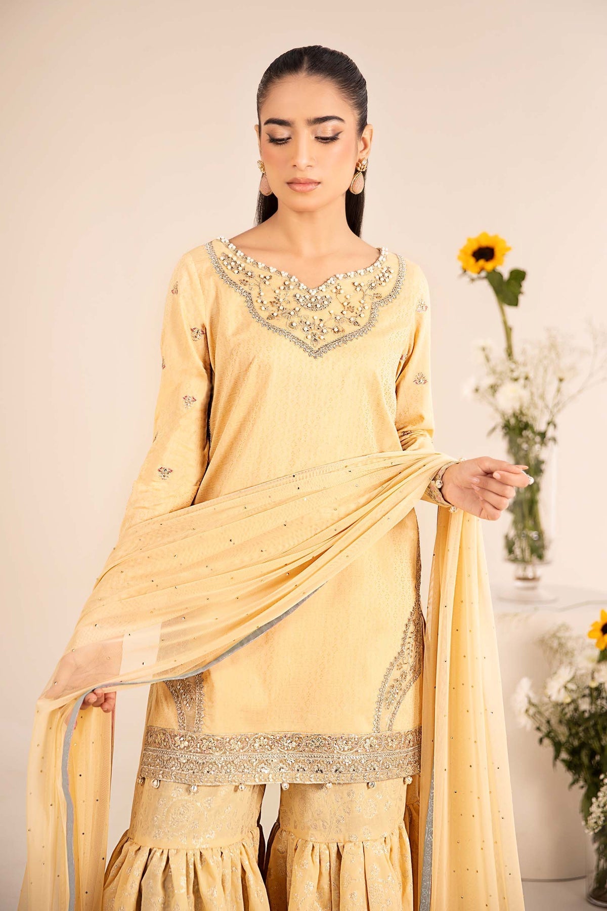 Maria B | Casual Pret 25 | DW-EF25-61 XL Yellow Lawn