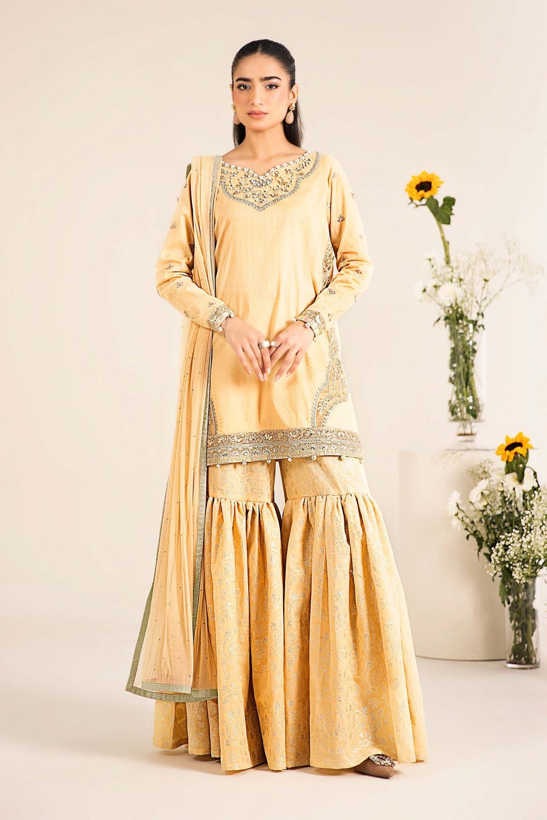 Maria B | Casual Pret 25 | DW-EF25-61 XS Yellow Lawn