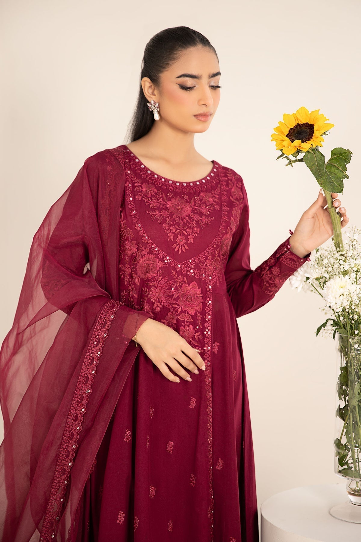 Maria B | Casual Pret 25 | DW-EF25-83 XL Berry Lawn