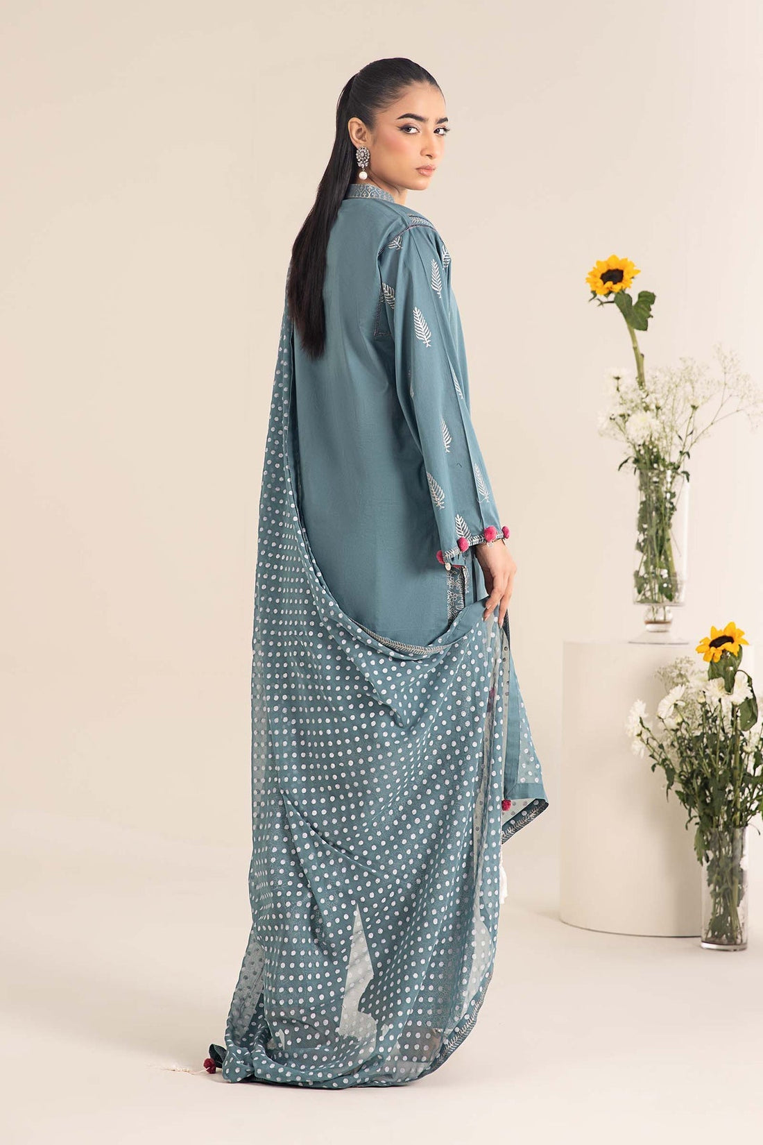 Maria B | Casual Pret 25 | DW-EF25-96 XS Blue Gray Lawn