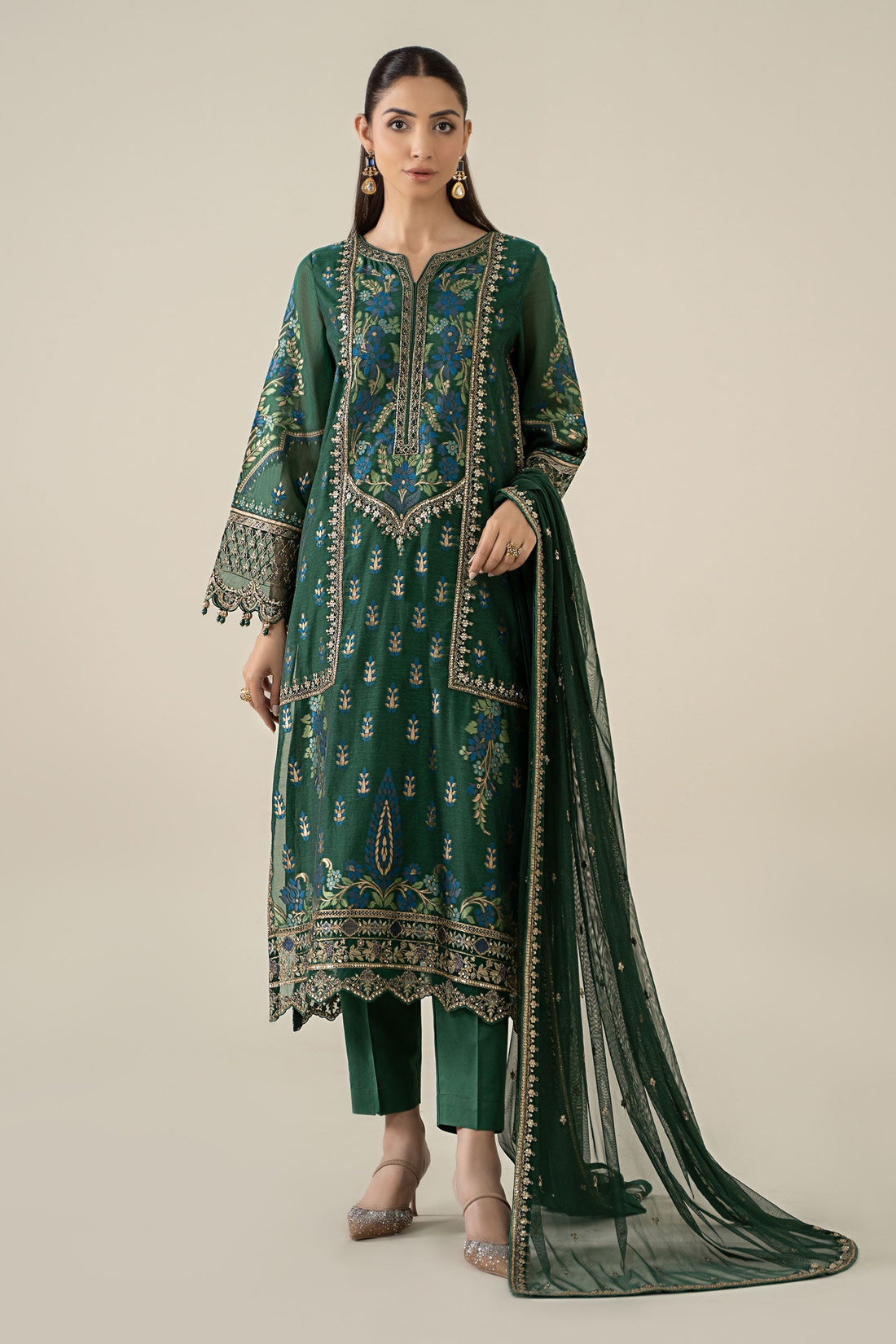 Maria B | Pre Fall 25 | Jacquard Suit 21 - Pakistani Designer Dress - by Maria B - Type : Ladies Clothes - 100% Original at Saira Sultan