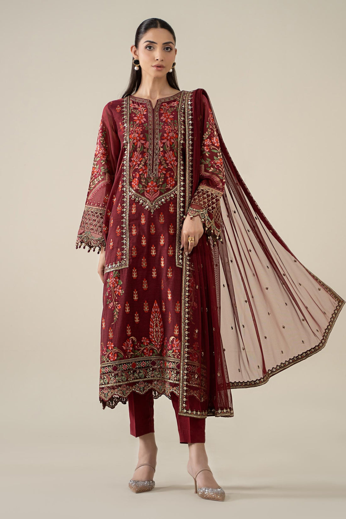 Maria B | Pre Fall 25 | Jacquard Suit 21 - Pakistani Designer Dress - by Maria B - Type : Ladies Clothes - 100% Original at Saira Sultan