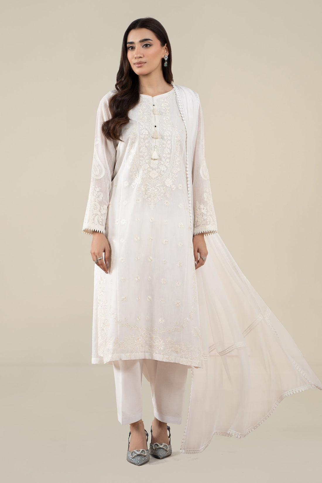 Maria B | Pre Fall 25 | Paper Cotton Suit 07 - Pakistani Designer Dress - by Maria B - Type : Ladies Clothes - 100% Original at Saira Sultan