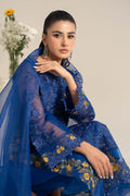 Maria B | Casual Pret 25 | DW-EF25-02 L Blue Poly Organza