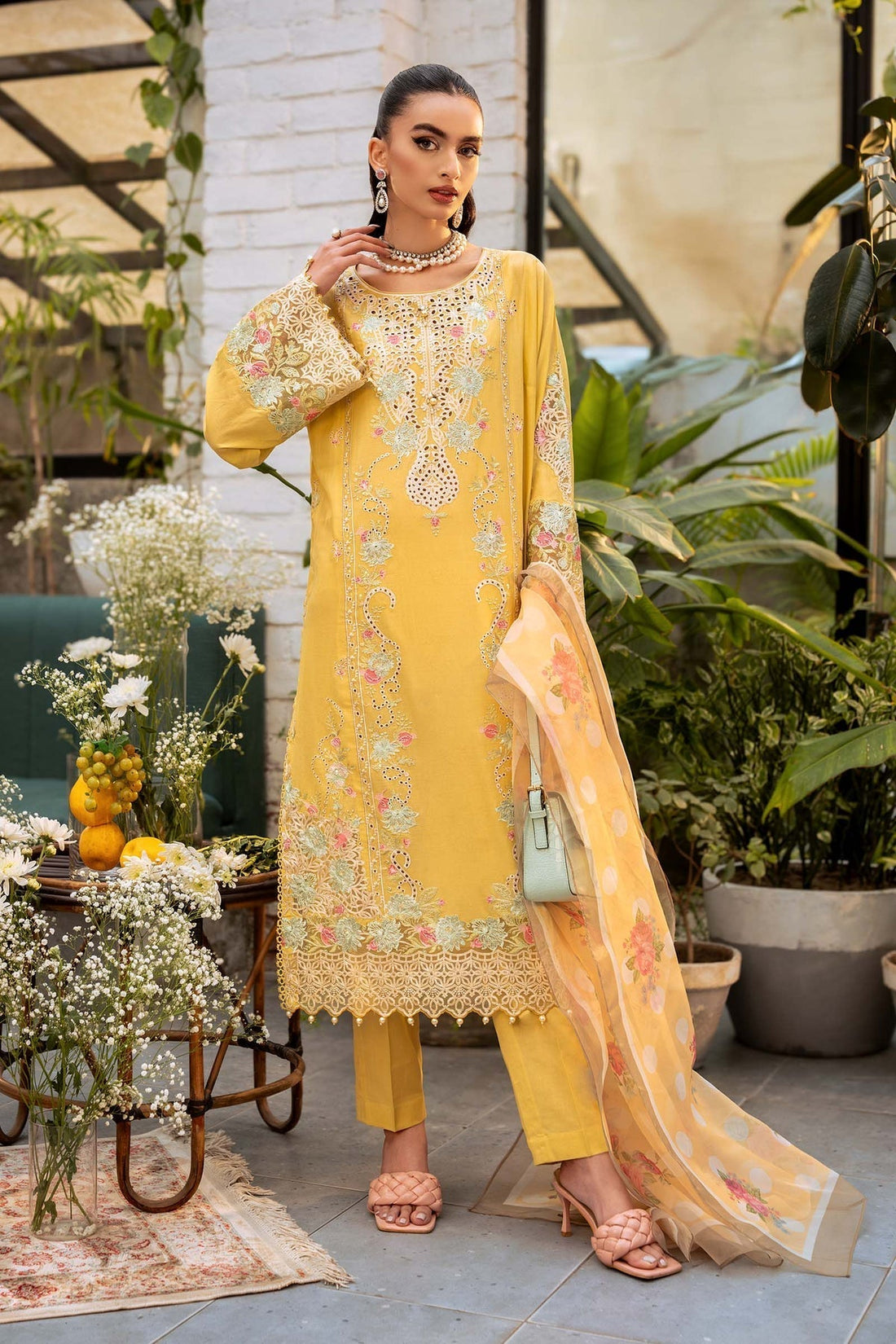 Maria B | Casual Pret 25 | DW-EF25-05/A XS Yellow Lawn