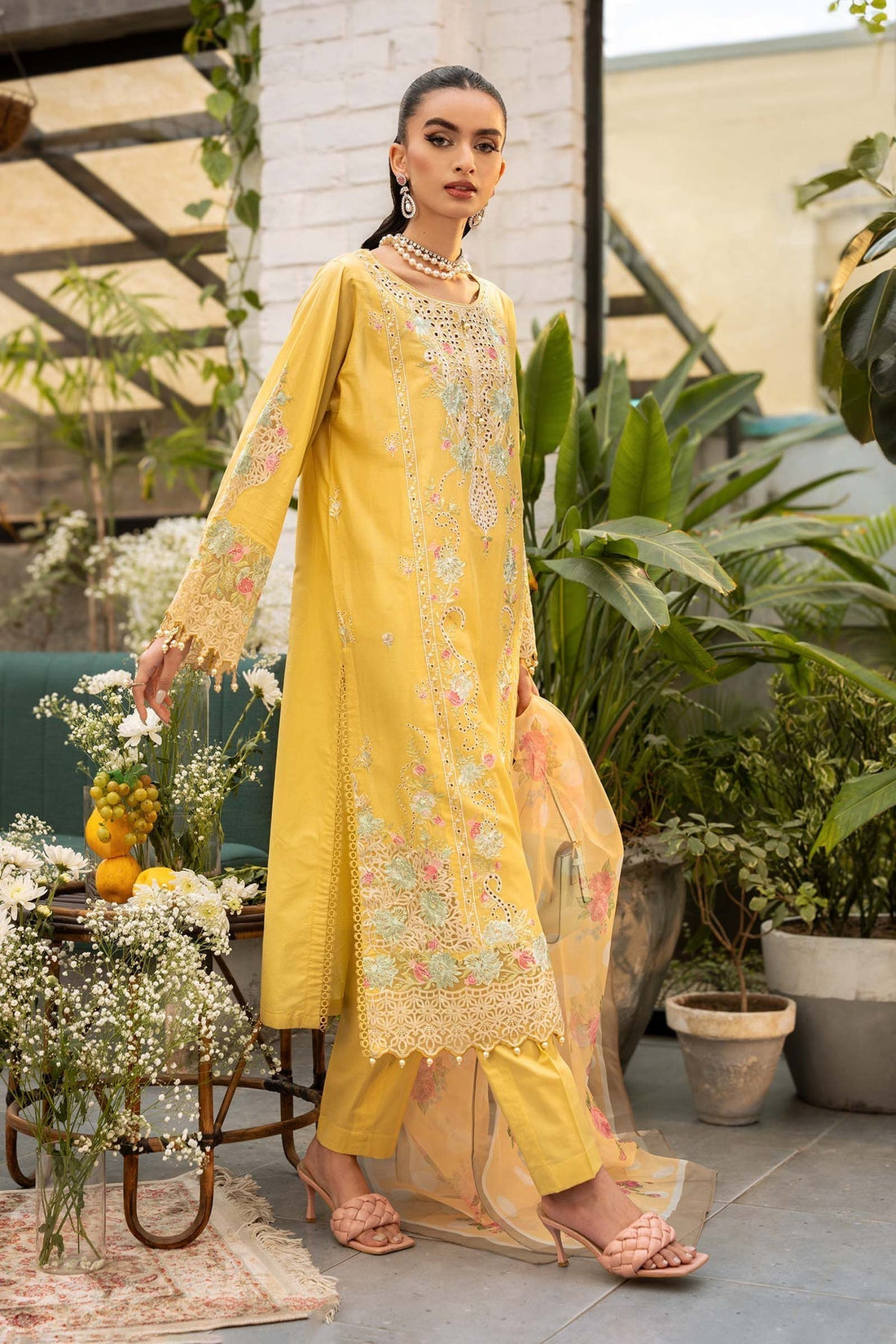 Maria B | Casual Pret 25 | DW-EF25-05/A XS Yellow Lawn