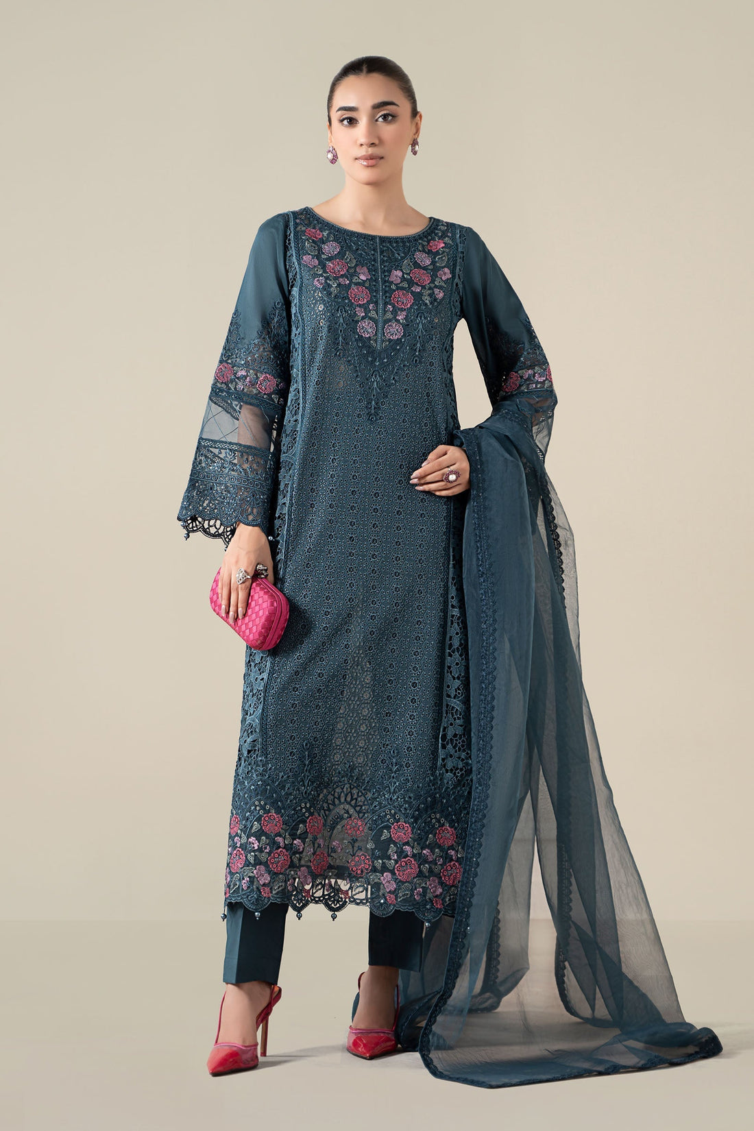 Maria B | Pre Fall 25 | Lawn Suit 16 - Pakistani Designer Dress - by Maria B - Type : Ladies Clothes - 100% Original at Saira Sultan