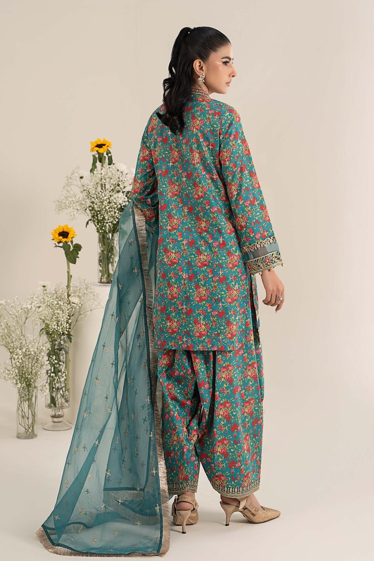 Maria B | Casual Pret 25 | DW-EF25-09 S Sea Green Lawn