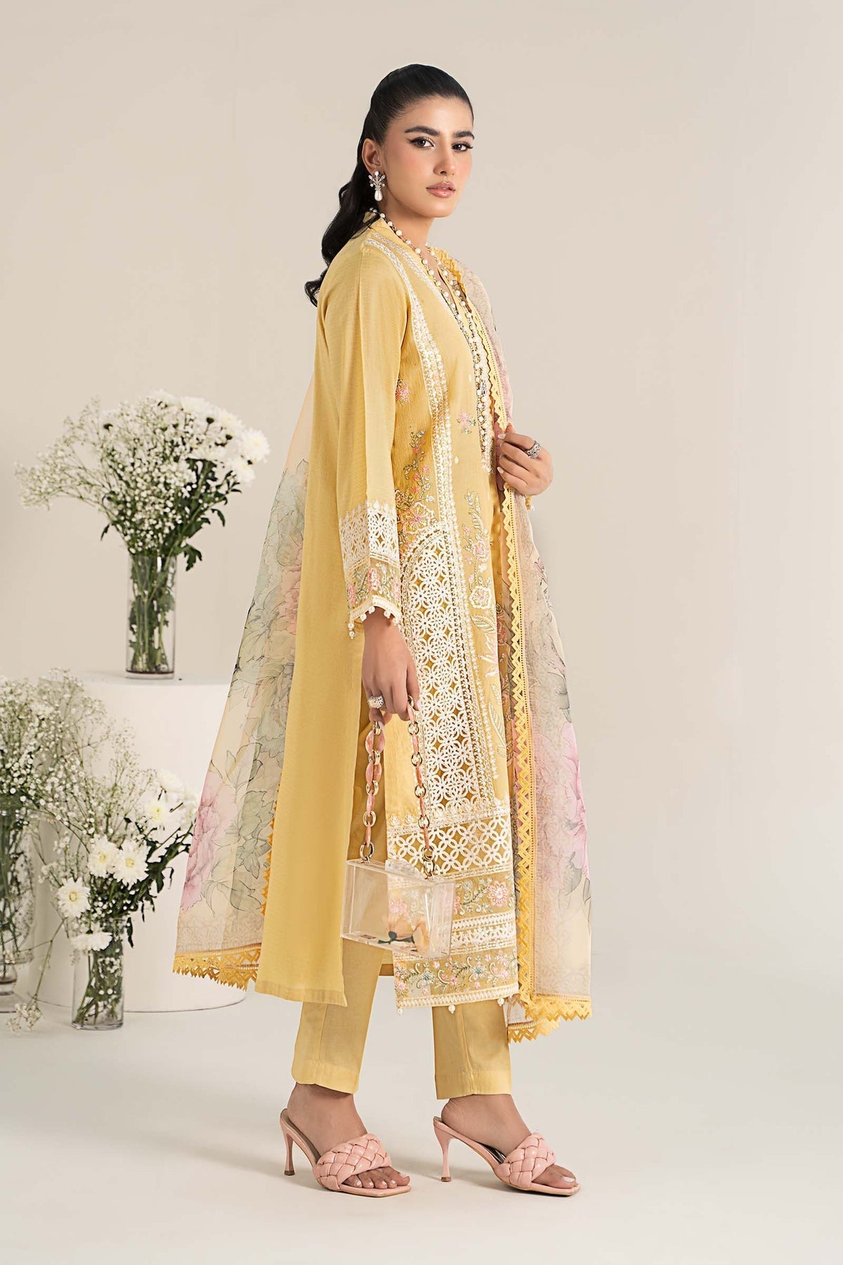 Maria B | Casual Pret 25 | DW-EF25-151 XL Yellow Lawn