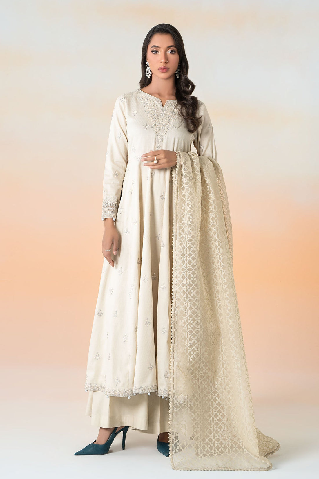 Maria B | Casual Pret 25 | DW-EF25-30 XS Beige Lawn