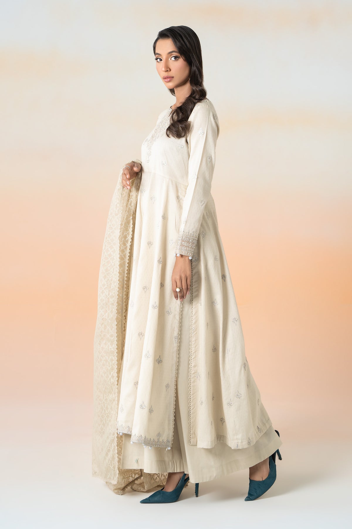 Maria B | Casual Pret 25 | DW-EF25-30 XL Beige Lawn