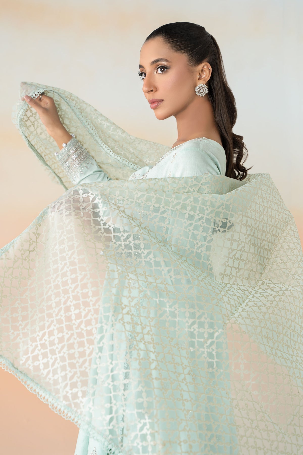 Maria B | Casual Pret 25 | DW-EF25-30 XL Sky Blue Lawn