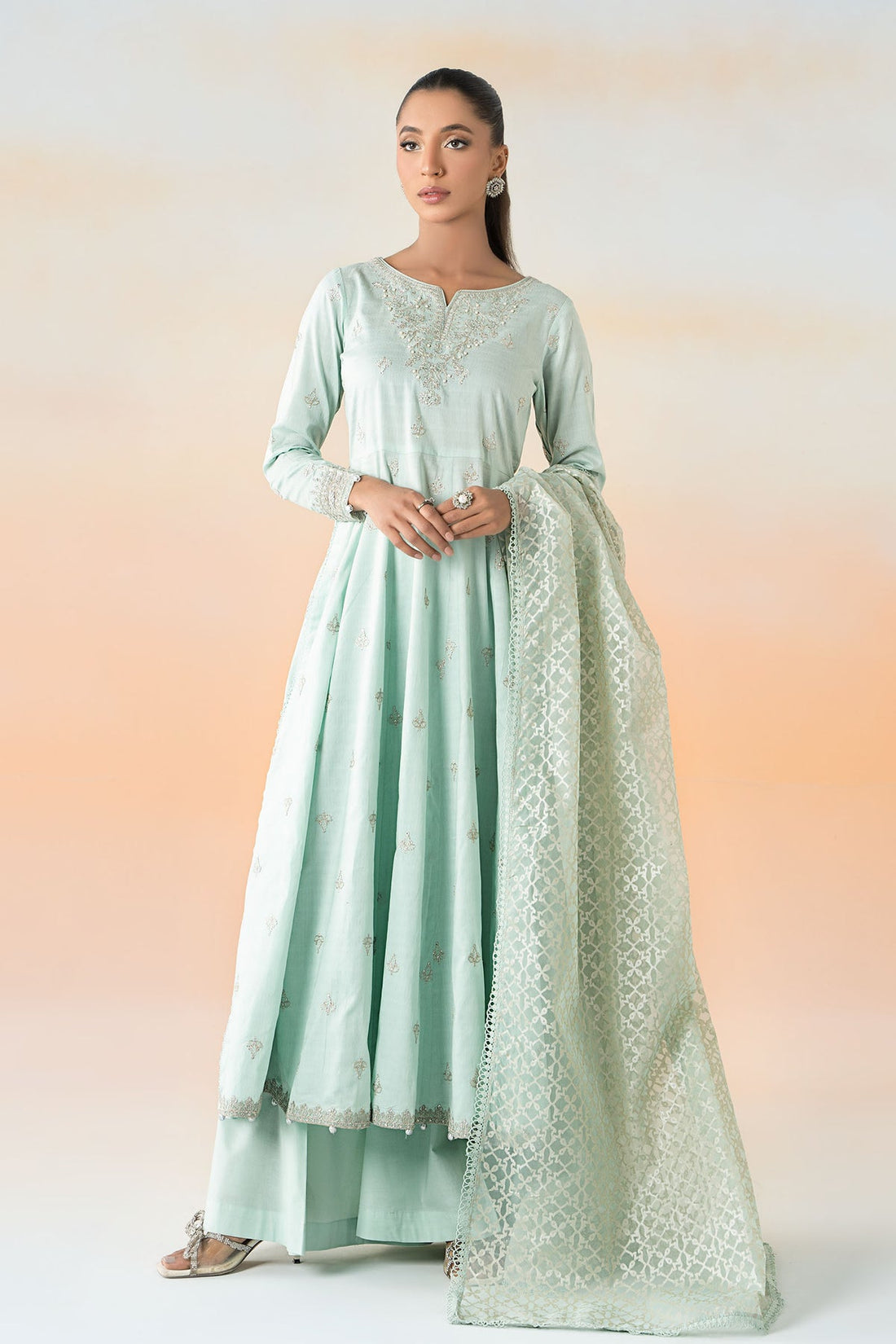 Maria B | Casual Pret 25 | DW-EF25-30 XS Sky Blue Lawn