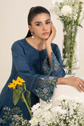 Maria B | Casual Pret 25 | DW-EF25-45 L Teal Jacquard Lawn