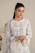 Maria B | Casual Pret 25 | DW-EF25-49 M Off White Jacquard Lawn