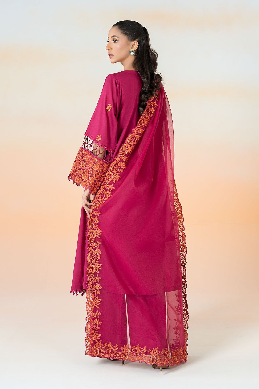 Maria B | Casual Pret 25 | DW-EF25-95 XS Magenta Lawn