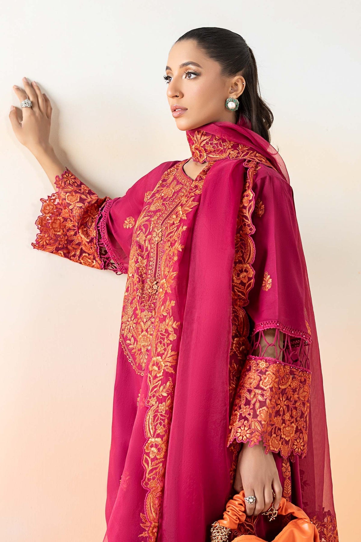 Maria B | Casual Pret 25 | DW-EF25-95 XL Magenta Lawn