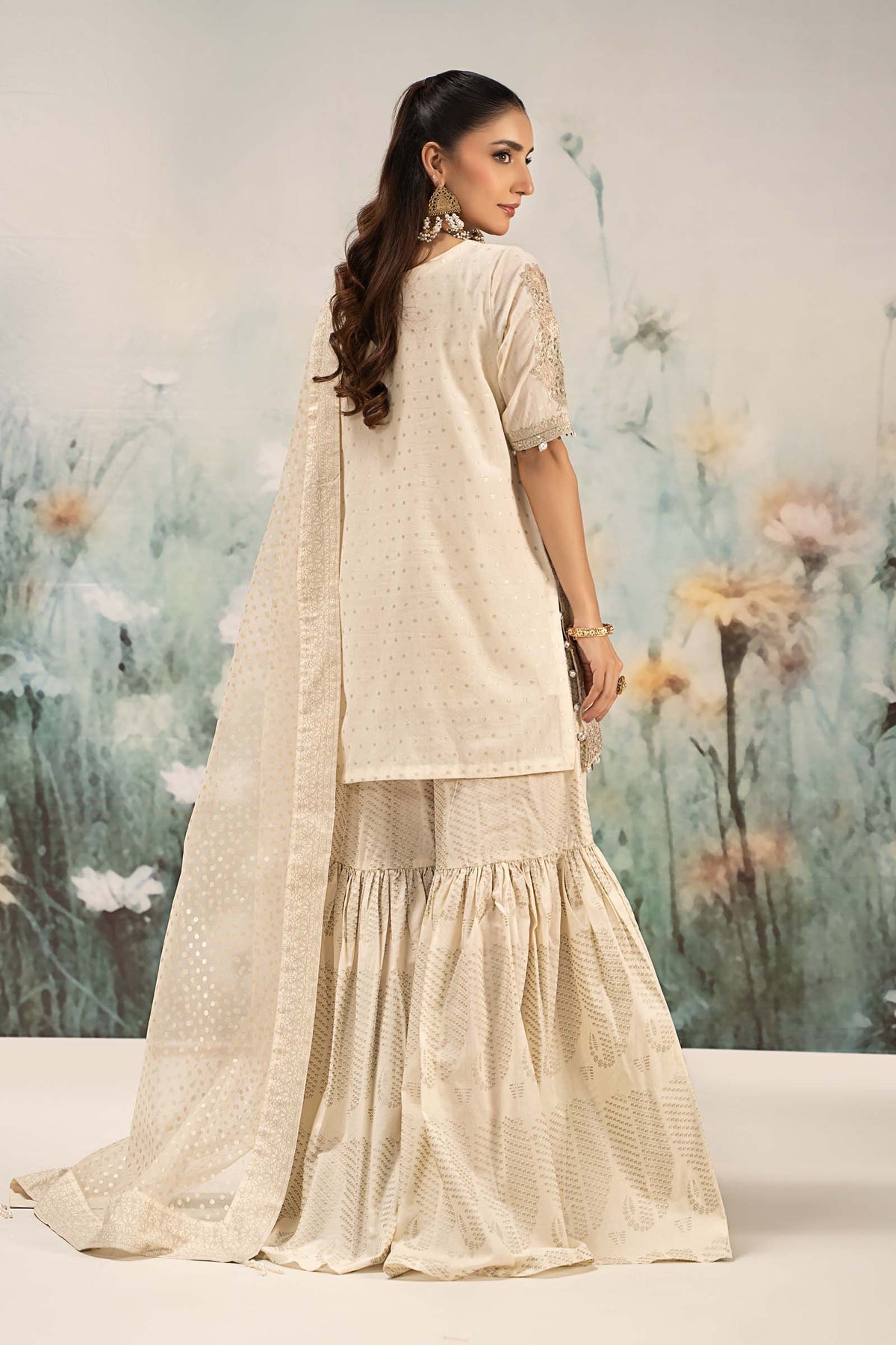 Maria B | Casual Pret 25 | DW-EF25-98 S Off White Cotton