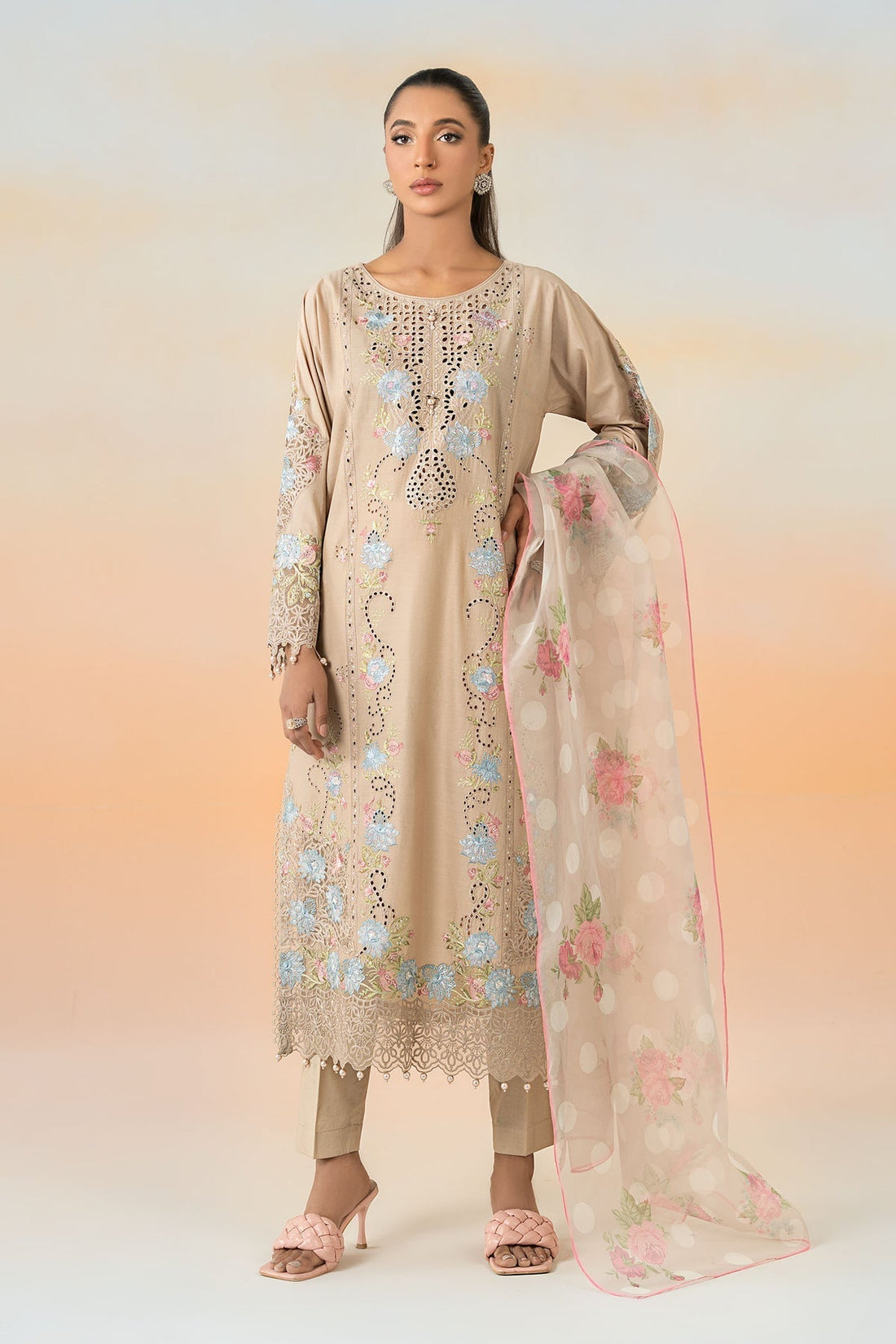 Maria B | Casual Pret 25 | DW-EF25-05 XS Beige Lawn