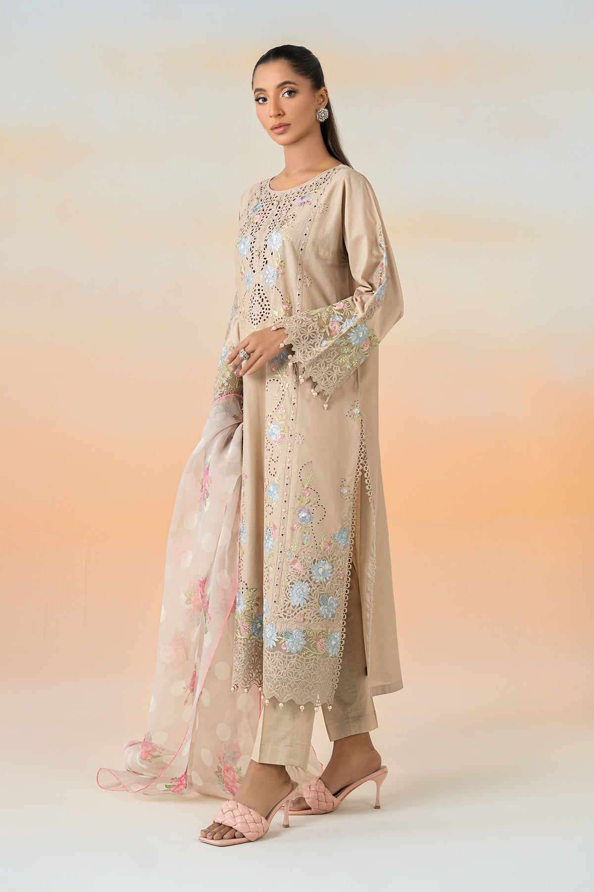 Maria B | Casual Pret 25 | DW-EF25-05 XL Beige Lawn