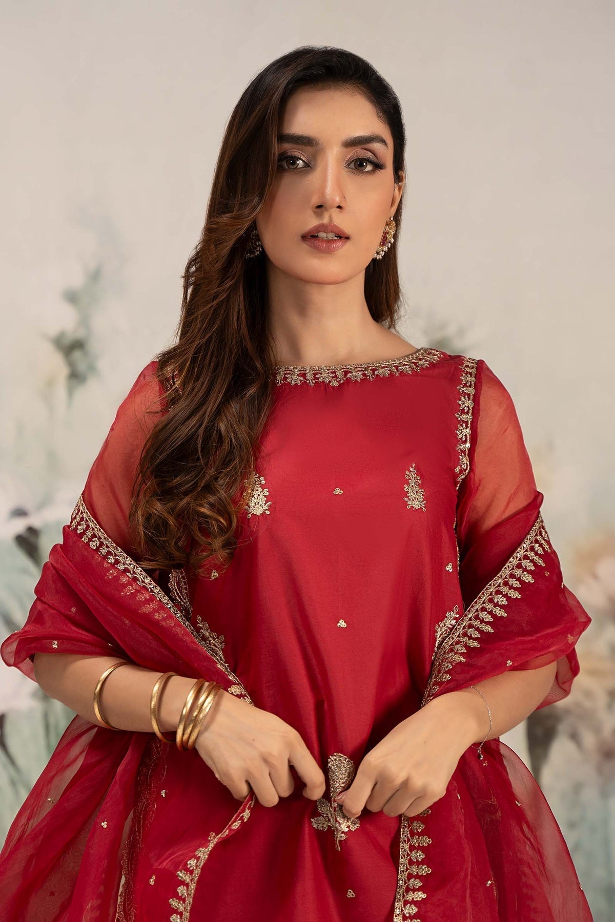 Maria B | Casual Pret 25 | DW-EF25-102 L Red Lawn