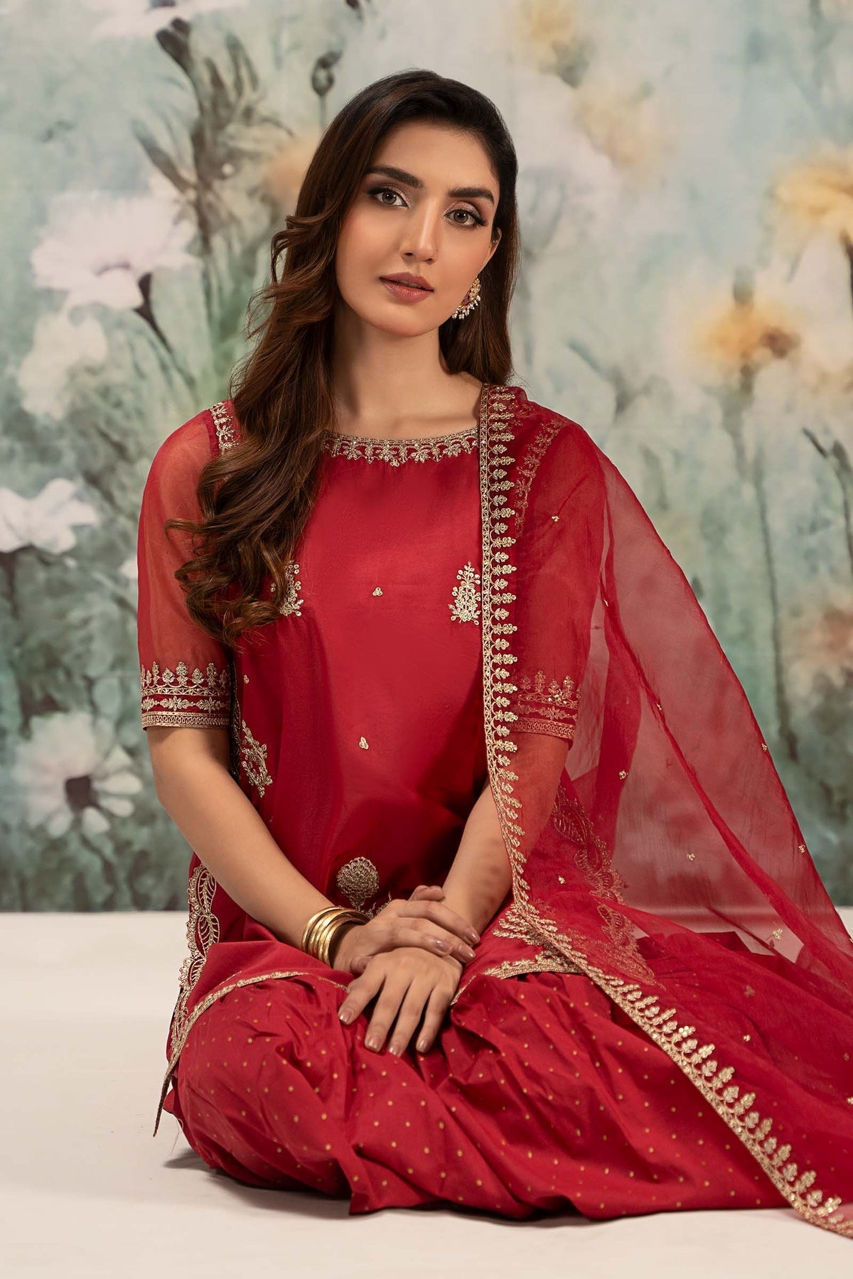 Maria B | Casual Pret 25 | DW-EF25-102 XL Red Lawn