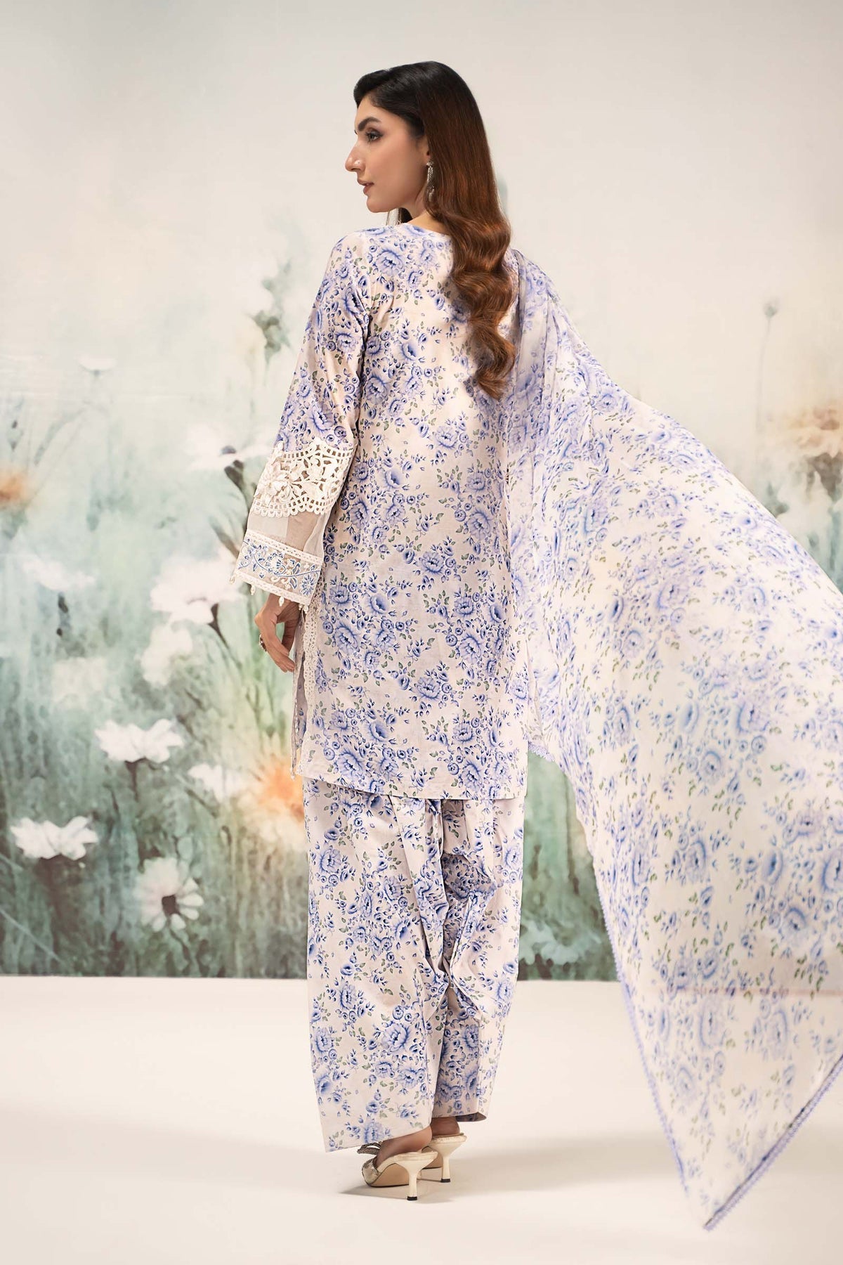 Maria B | Casual Pret 25 | DW-EF25-36 S Off White Lawn