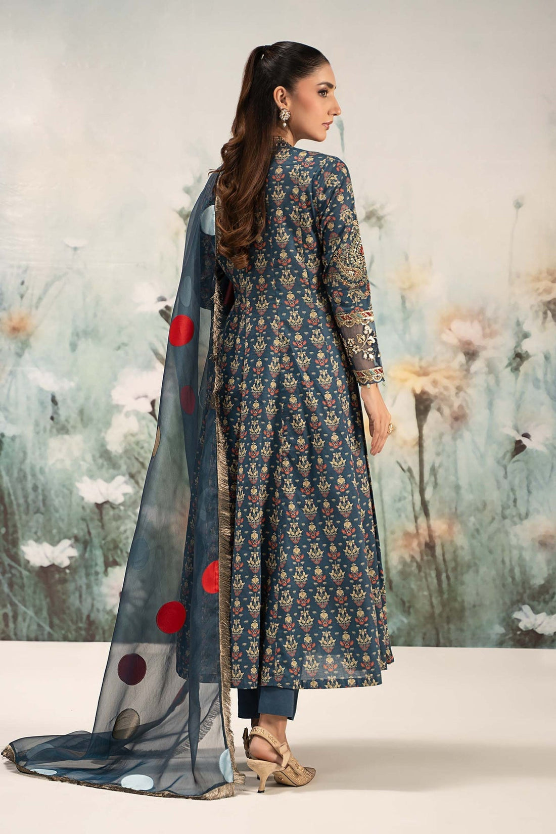 Maria B | Casual Pret 25 | DW-EF25-54 XS Navy Blue Lawn