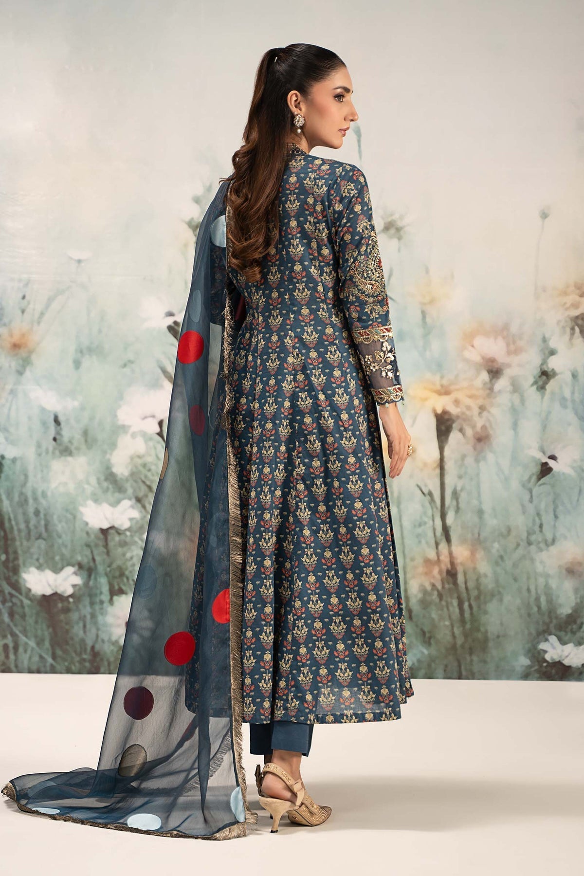 Maria B | Casual Pret 25 | DW-EF25-54 S Navy Blue Lawn