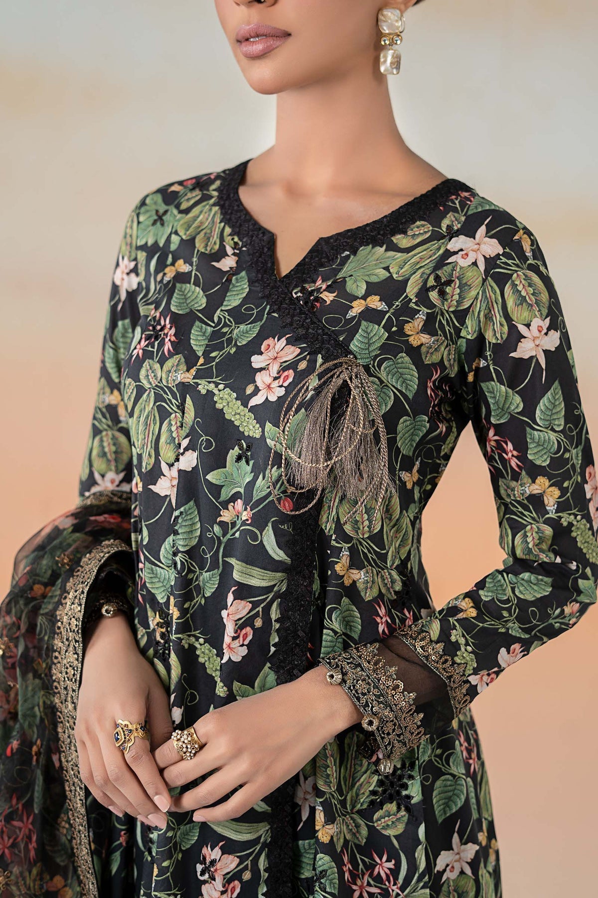 Maria B | Casual Pret 25 | DW-EF25-90 L Black Lawn
