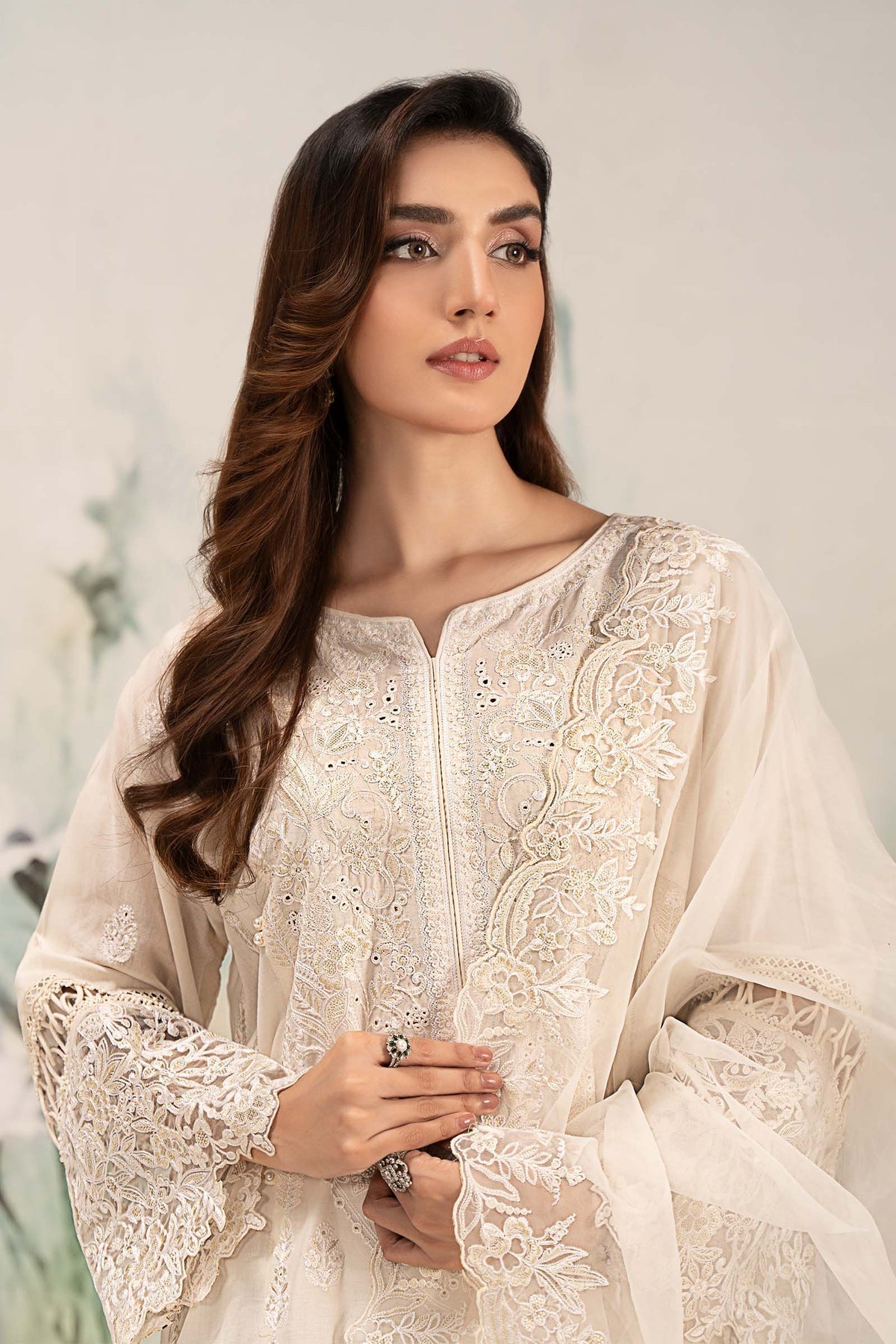 Maria B | Casual Pret 25 | DW-EF25-95 M Off White Lawn