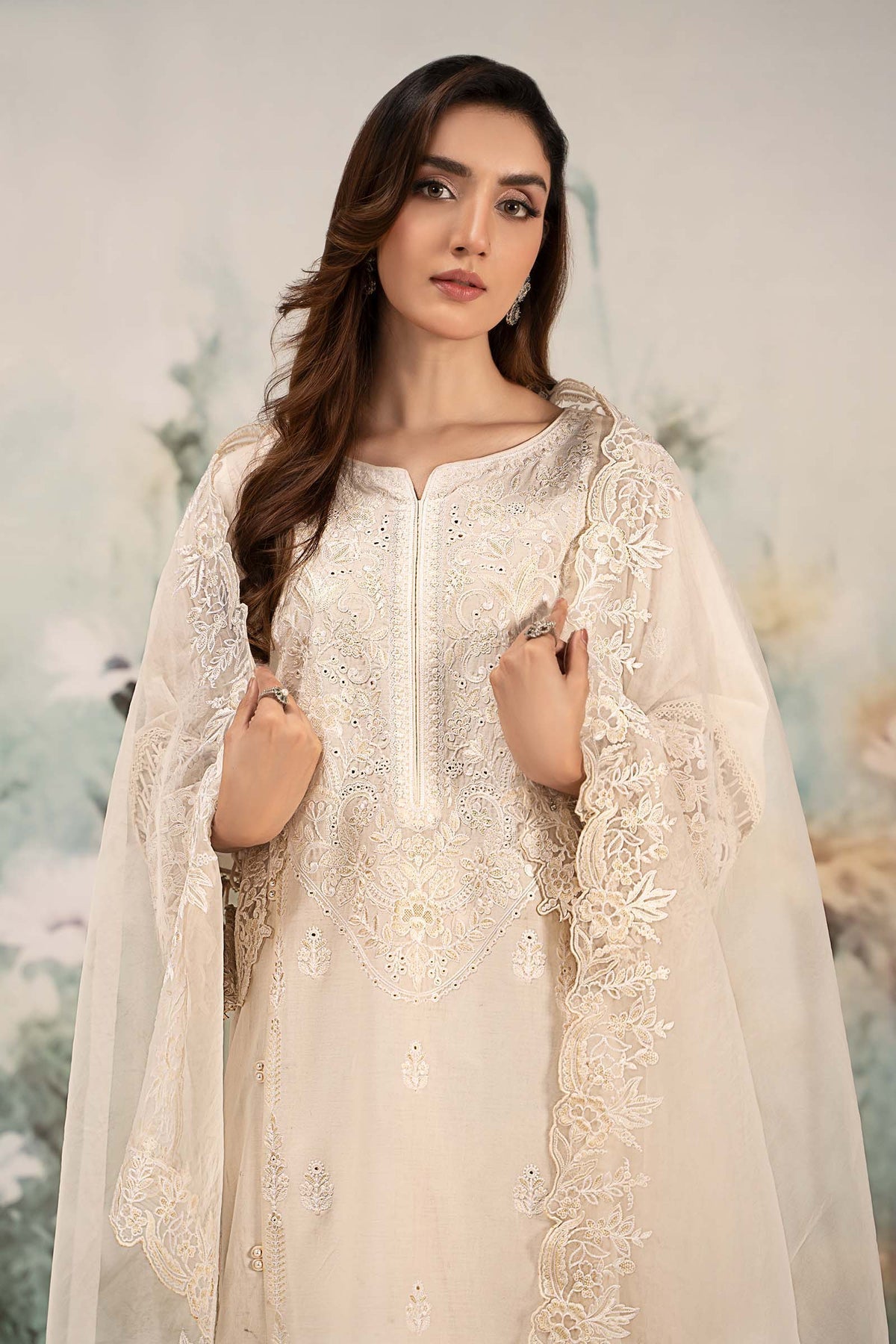Maria B | Casual Pret 25 | DW-EF25-95 L Off White Lawn