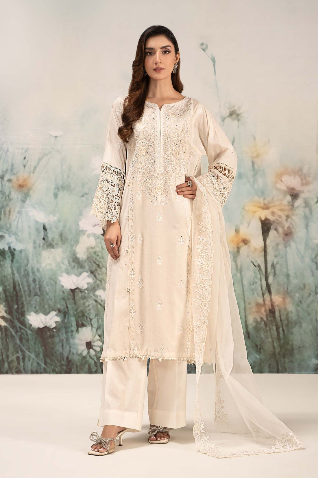 Maria B | Casual Pret 25 | DW-EF25-95 XS Off White Lawn