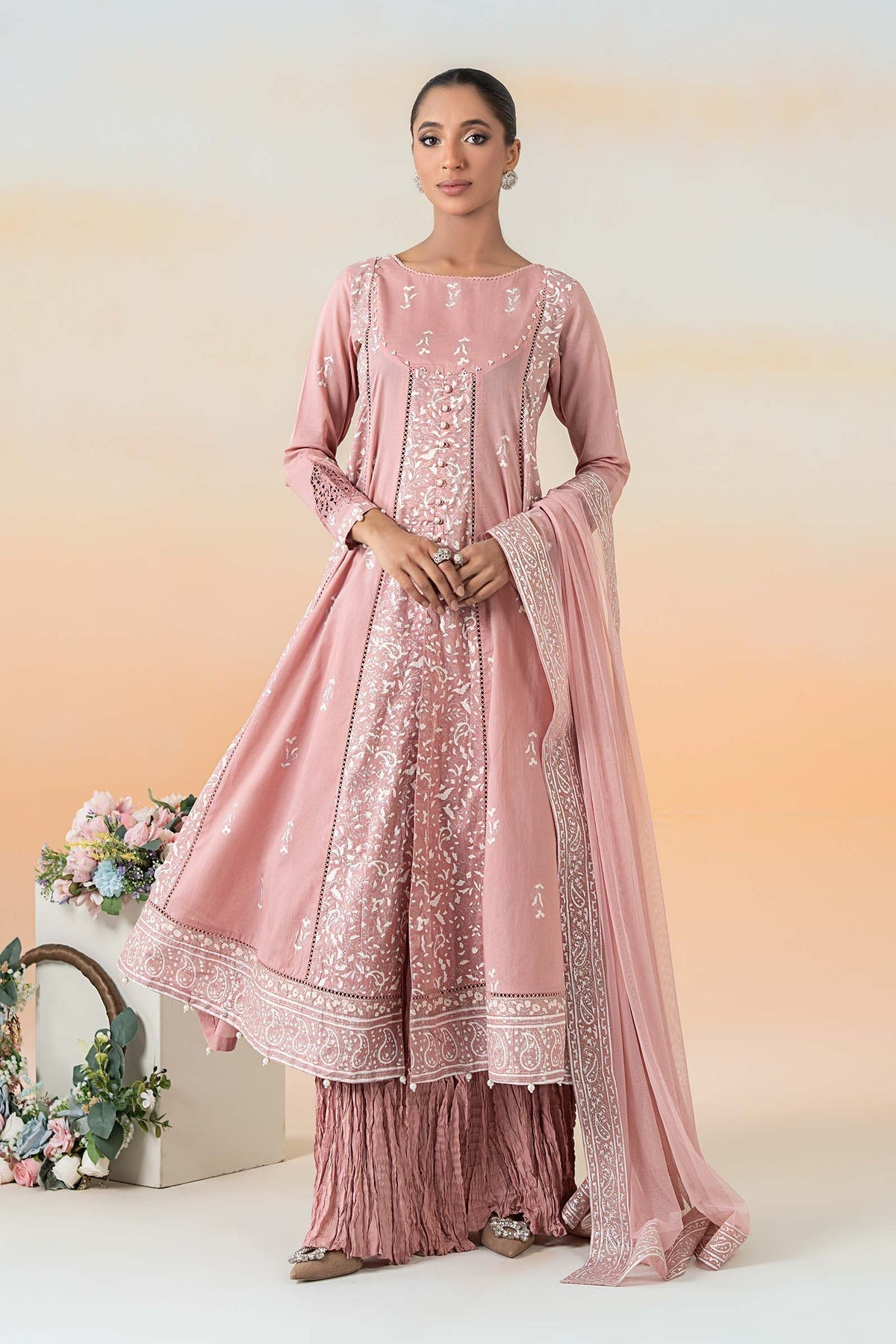 Maria B | Casual Pret 25 | DW-EF25-97 XS Pink Lawn