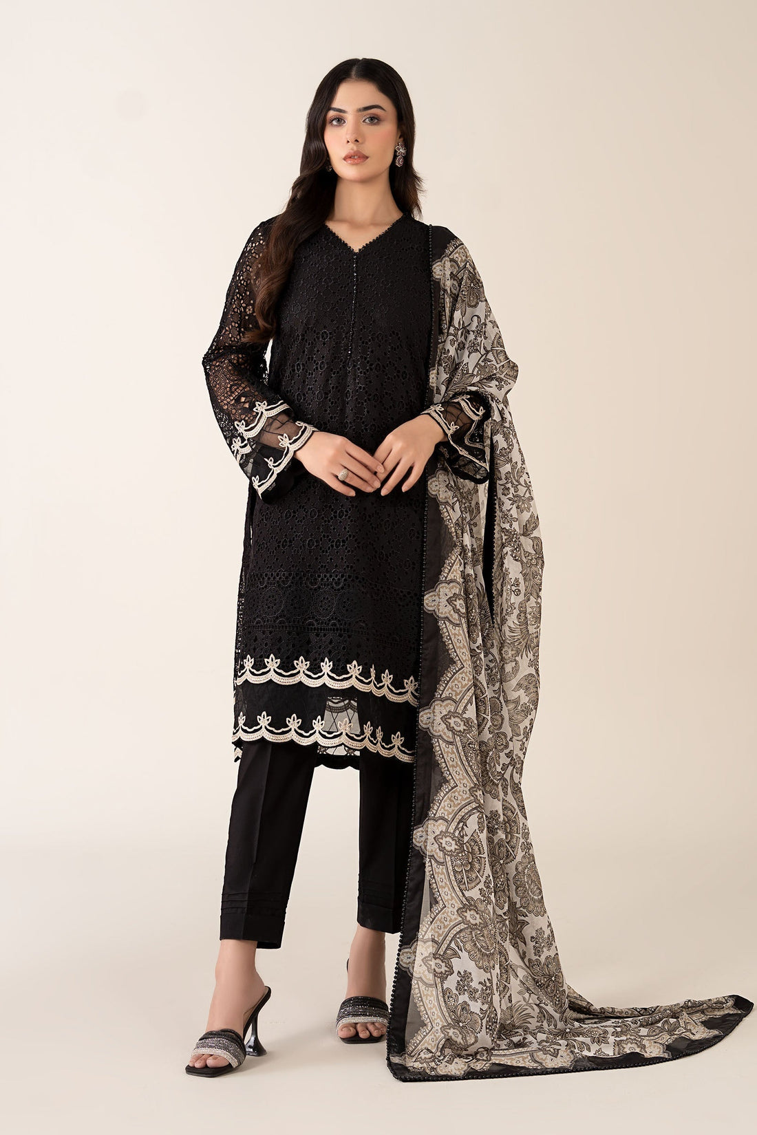 Maria B | Pre Fall 25 | Chiffon Suit 06 - Pakistani Designer Dress - by Maria B - Type : Ladies Clothes - 100% Original at Saira Sultan