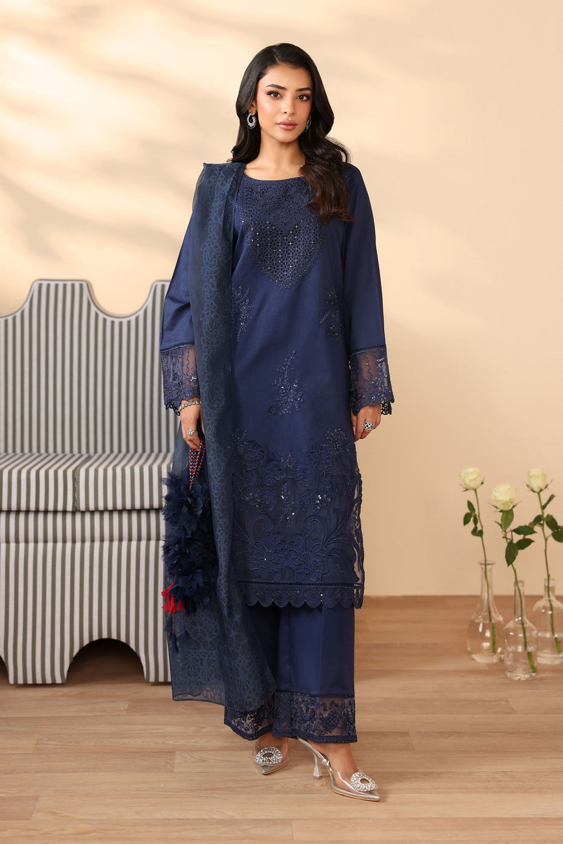 Maria B | Pre Fall 25 | Dobby Suit 12 - Pakistani Designer Dress - by Maria B - Type : Ladies Clothes - 100% Original at Saira Sultan