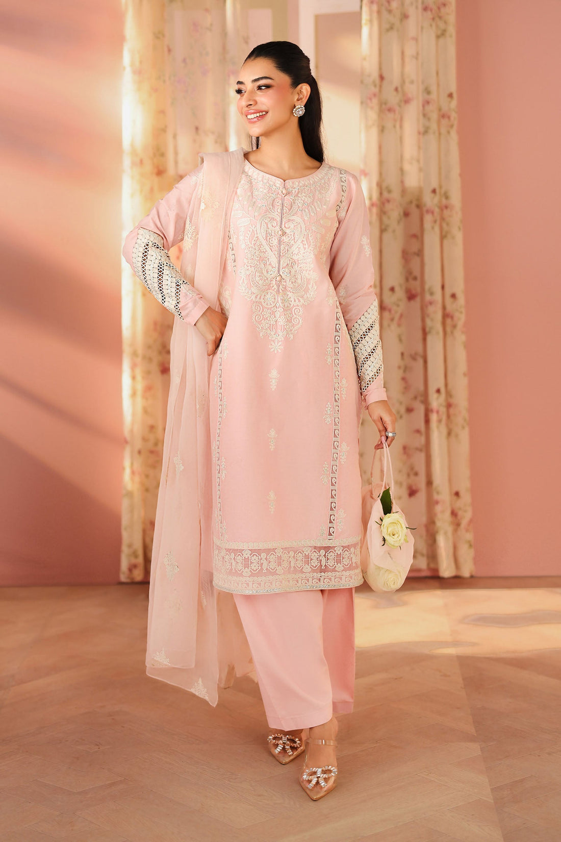 Maria B | Pre Fall 25 | Dobby Suit 04 - Pakistani Designer Dress - by Maria B - Type : Ladies Clothes - 100% Original at Saira Sultan