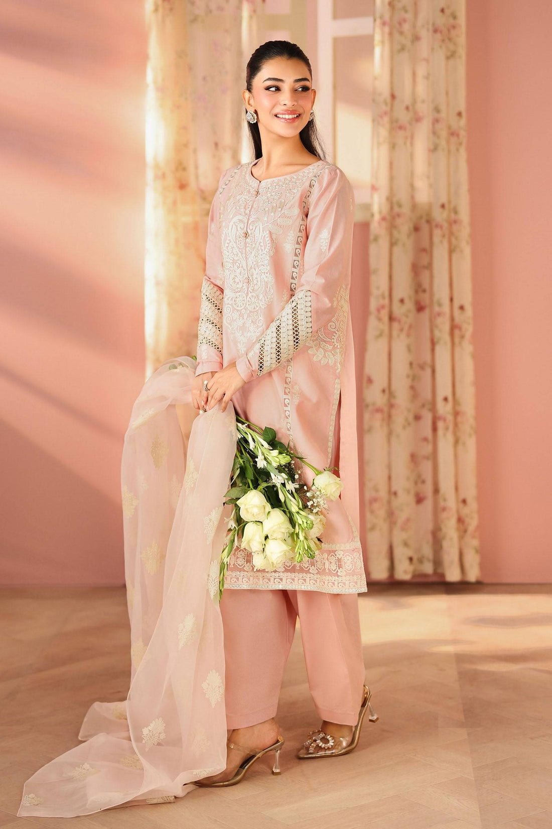 Maria B | Pre Fall 25 | Dobby Suit 04 - Pakistani Designer Dress - by Maria B - Type : Ladies Clothes - 100% Original at Saira Sultan
